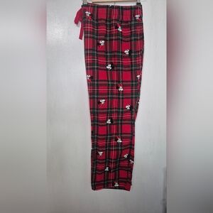 Old Navy Red Plaid Disney Pajama Pants
